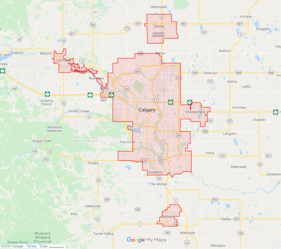 Calgary City Nature Challenge map