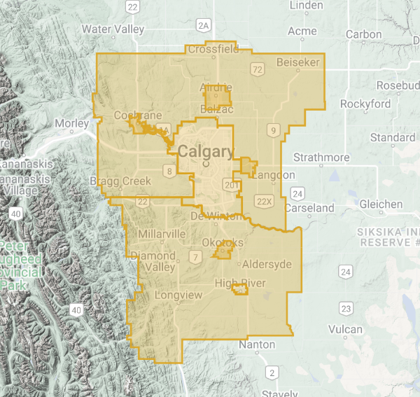 Calgary CNC Map