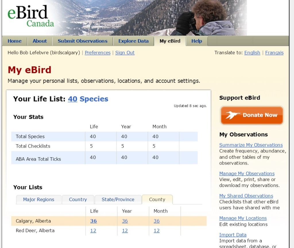 My eBird 1